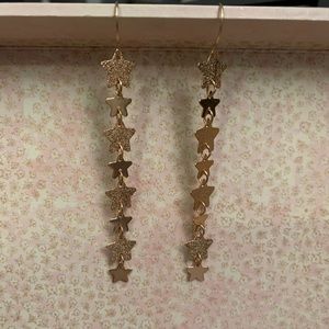 Dangly star earrings